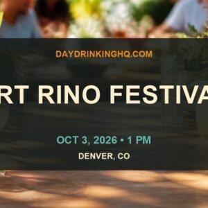 DayDrinkingHQ event card for Art RiNo Festival 2026