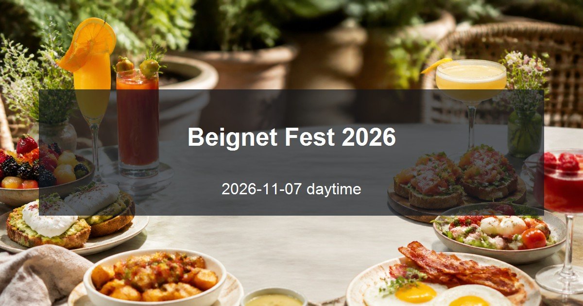 Beignet Fest 2026 daytime event card