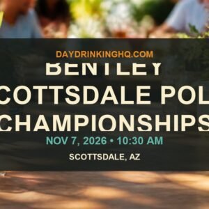 DayDrinkingHQ event card for Bentley Scottsdale Polo Championships 2026