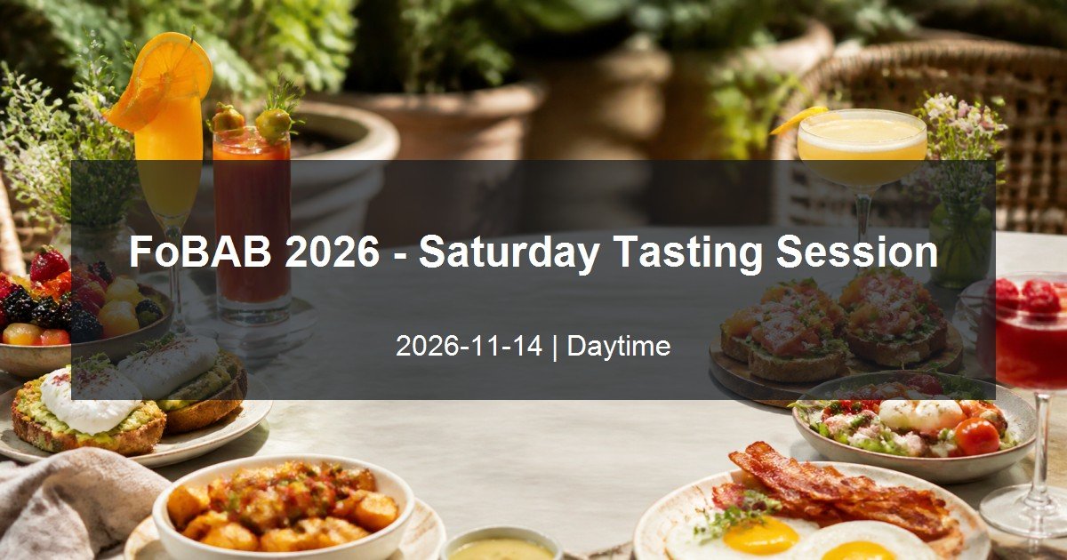 FoBAB 2026 - Saturday Tasting Session daytime event card
