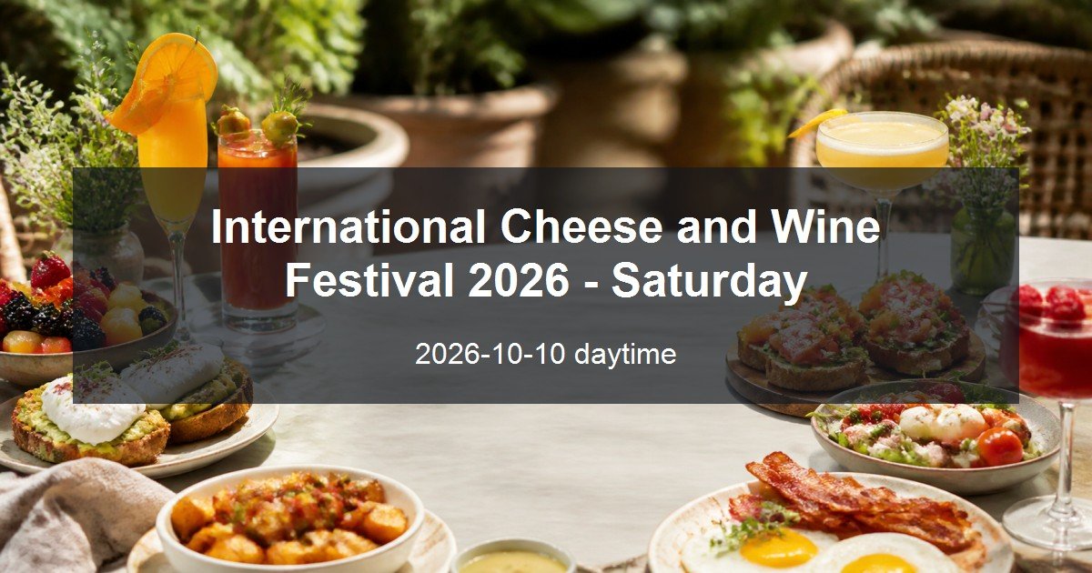 International Cheese and Wine Festival 2026 - Saturday daytime event card