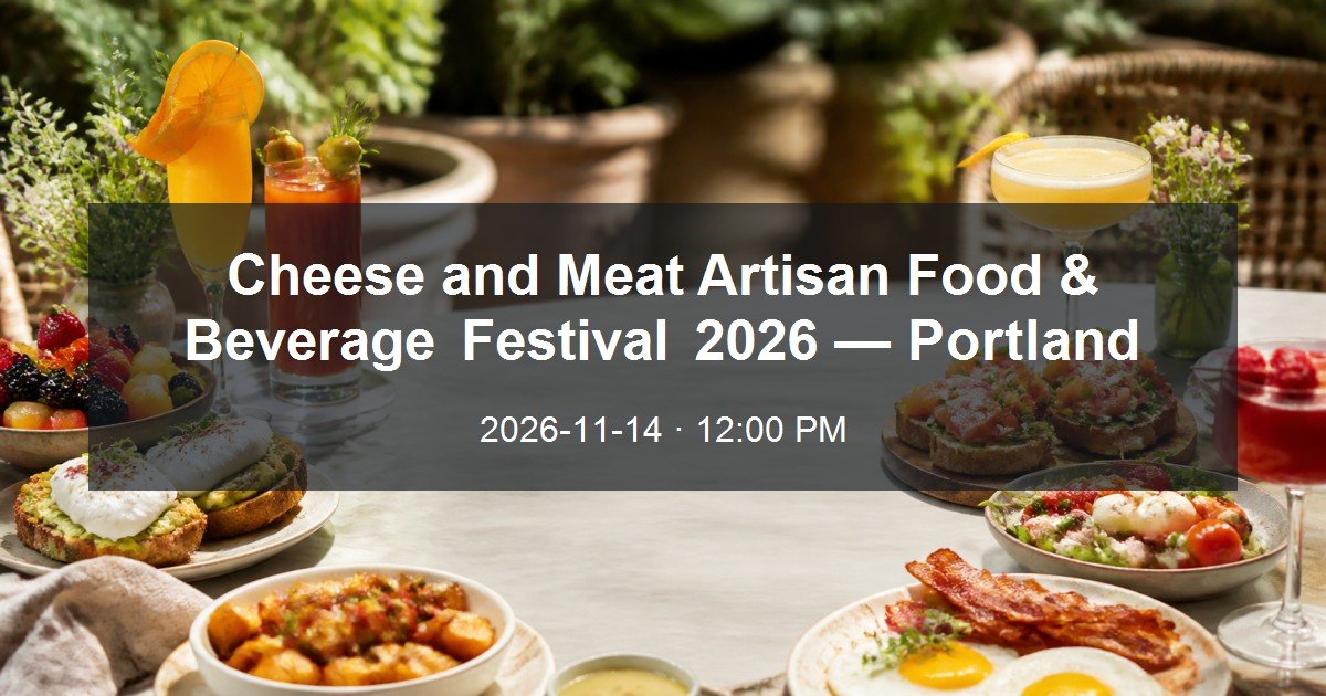Cheese and Meat Artisan Food & Beverage Festival 2026 — Portland daytime event card