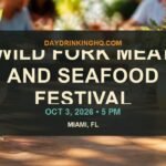 DayDrinkingHQ event card for Wild Fork Meat and Seafood Festival 2026