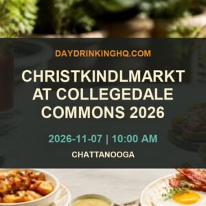 Christkindlmarkt at Collegedale Commons 2026 event card with date and Chattanooga location