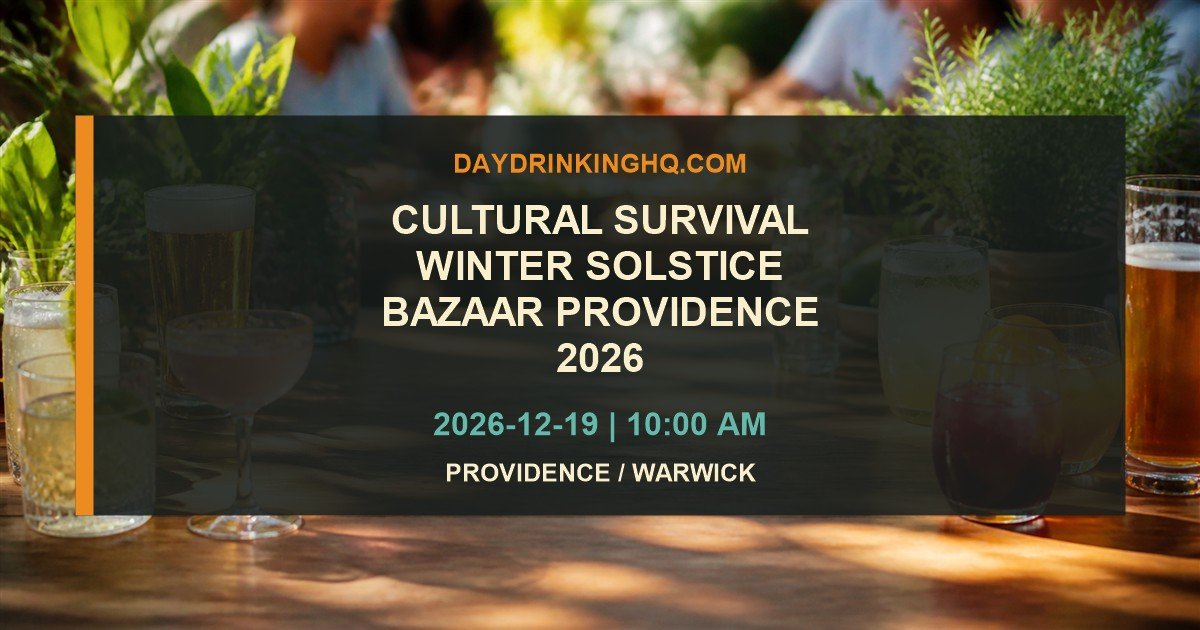 Cultural Survival Winter Solstice Bazaar Providence 2026 event card with date and Providence / Warwick location