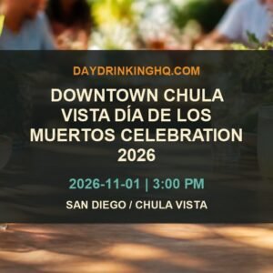 Downtown Chula Vista Día de los Muertos Celebration 2026 event card with date and San Diego / Chula Vista location