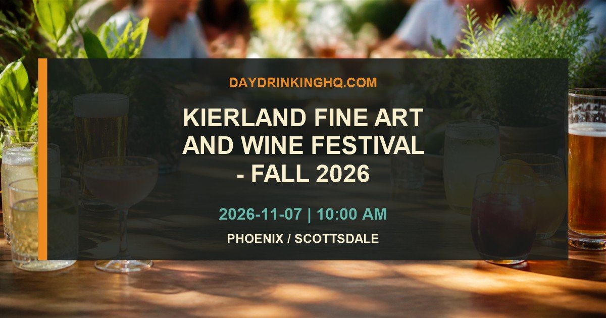 Kierland Fine Art and Wine Festival - Fall 2026 event card with date and Phoenix / Scottsdale location