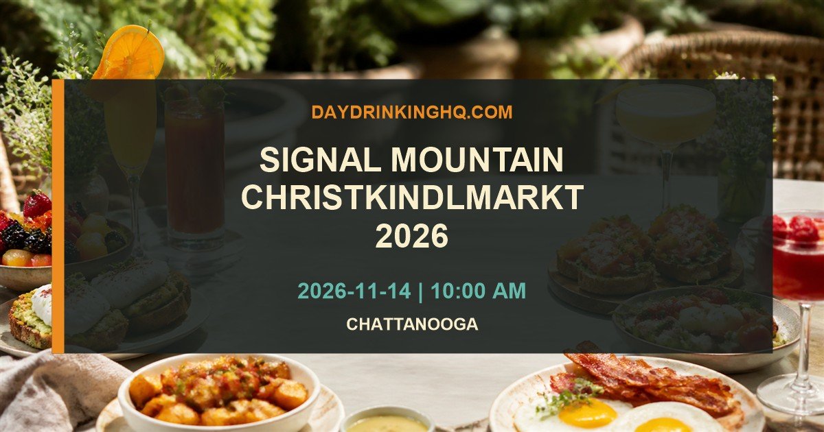 Signal Mountain Christkindlmarkt 2026 event card with date and Chattanooga location